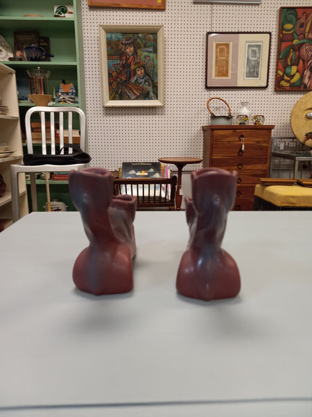 Pair of Van Briggle Pottery Tulip Candleholders