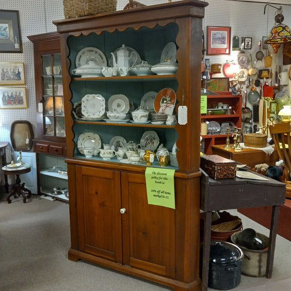 Antique Pine 2-Piece Country Corner Cupboard CA 1840s