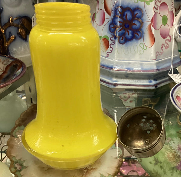 Yellow Vintage Glass Sugar Shaker