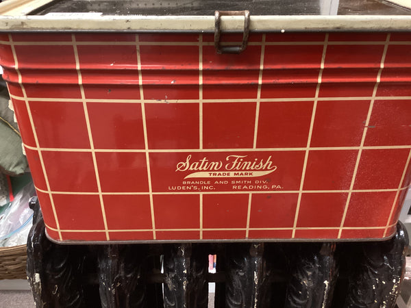 Vintage Luden's Tin Counter Top Satin Finish Candy Display