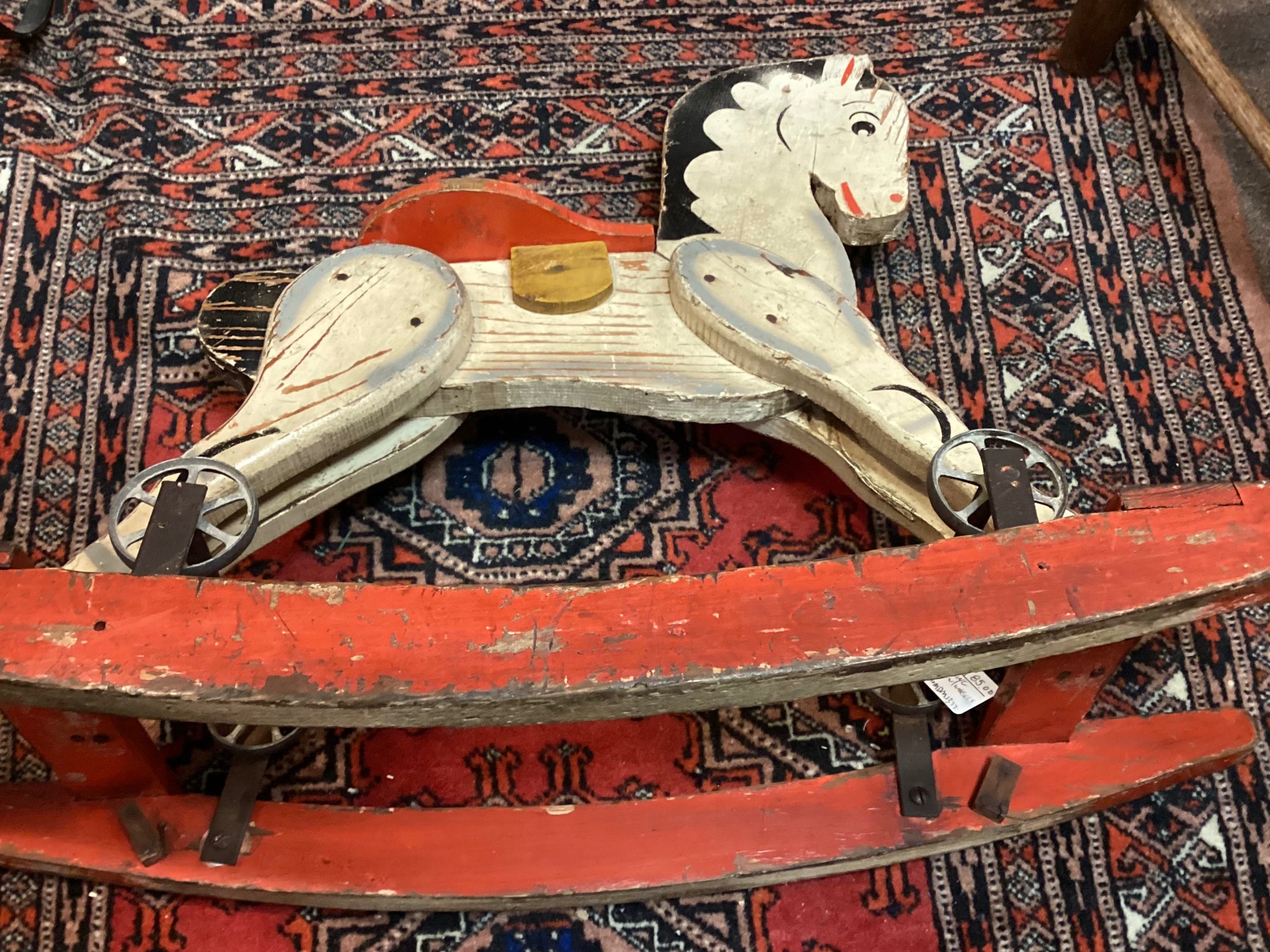 Painted Wooden Child s Rocking Horse Williamsburg Antique Mall