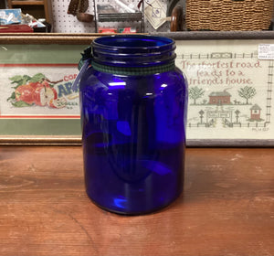 Cobalt Blue Vintage Advertising Noxzema Jar