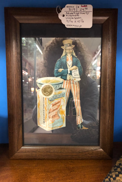 Framed Vintage Wheatlet Breakfast Cereal Uncle Sam Advertising Wall Art