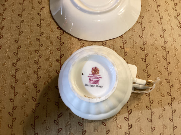 Paragon Antique Rose Bone China Cup & Saucer