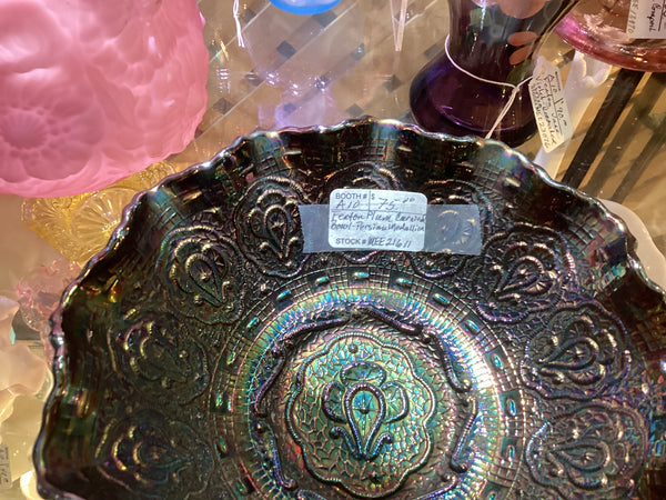 Fenton Amethyst Carnival Glass Persian Medallion Bowl