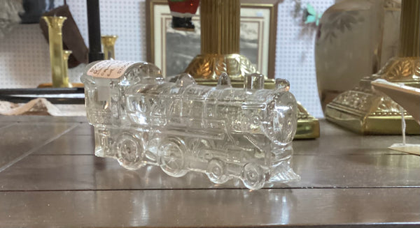 Railroad Train Glass Candy Container