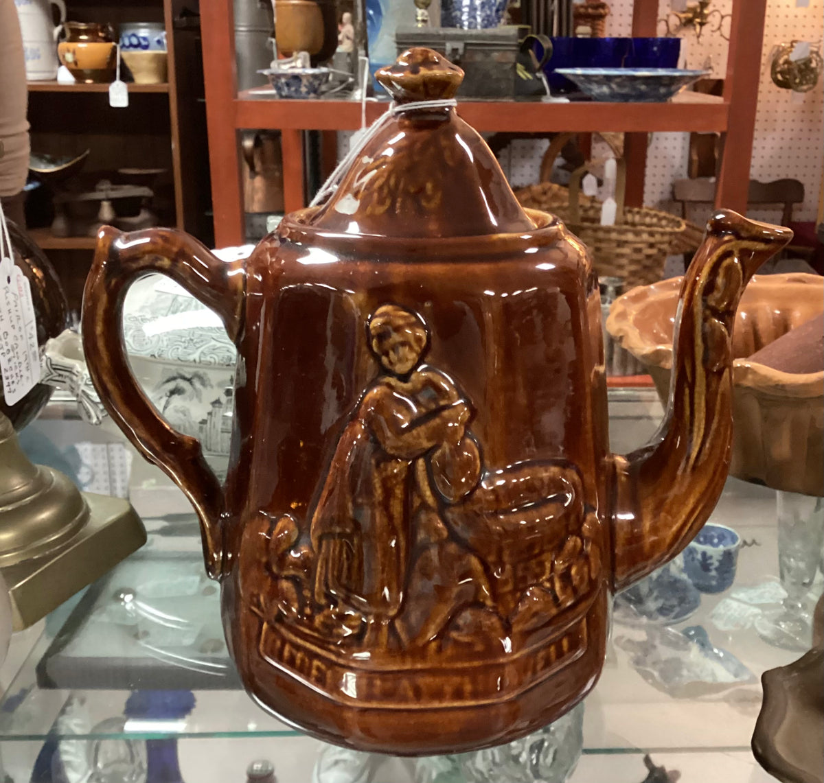 Rockingham Glaze Teapot Rebecca at the Well – Williamsburg Antique Mall