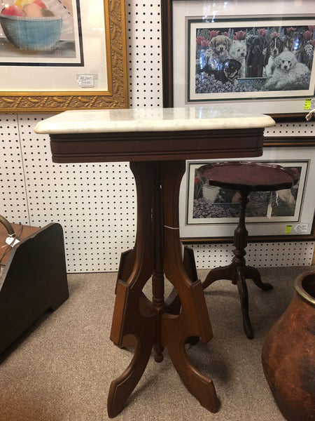 Eastlake Marble Top Lamp Table