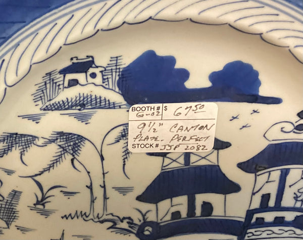Nine Inch Blue Canton Porcelain Plate