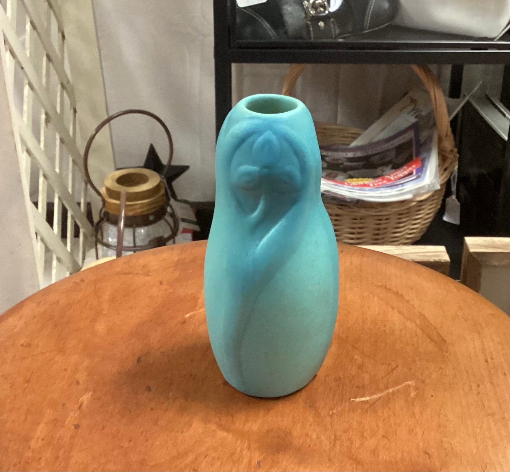 Vintage Collectible Aqua Van Briggle Art Pottery Bud Vase