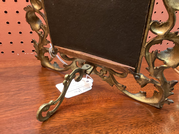 Antique Cast Metal Vanity Mirror