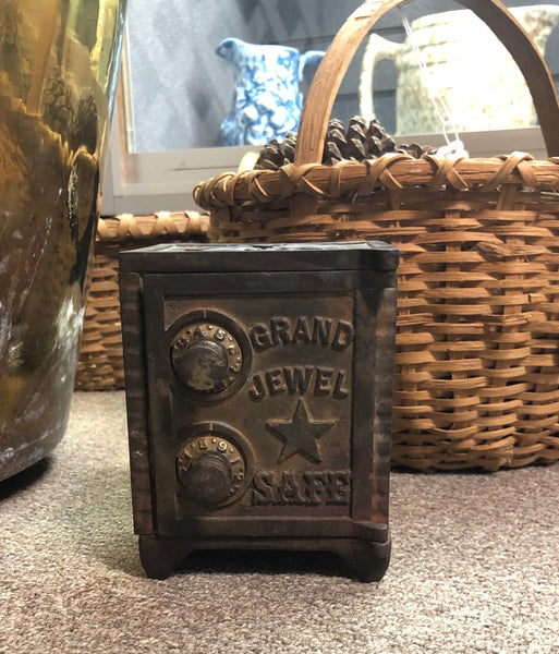 Antique Cast Iron Grand Jewel Safe Bank c. 1910