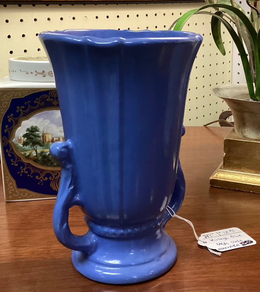 Blue Made in USA Vintage Pottery Vase