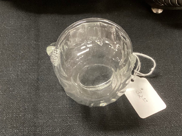 Small Vintage Clear Glass Basket