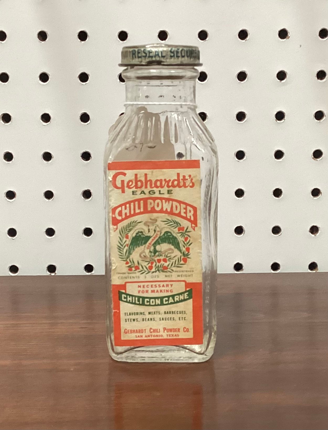Vintage Advertising Bottle Gephardt’s Eagle Chili Powder