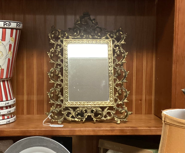 Brass Easel Style Vanity Mirror