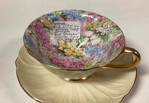 Shelley Rock Garden Bone China Cup & Saucer