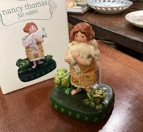 Nancy Thomas Folk Art "Fat Rabbit" Figurine