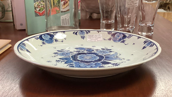 Delft Blue and White Floral Charger