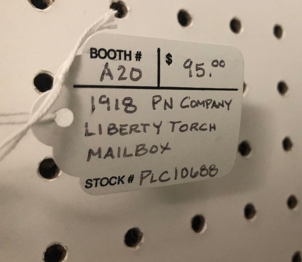 Antique 1918 Liberty Torch Metal Mailbox