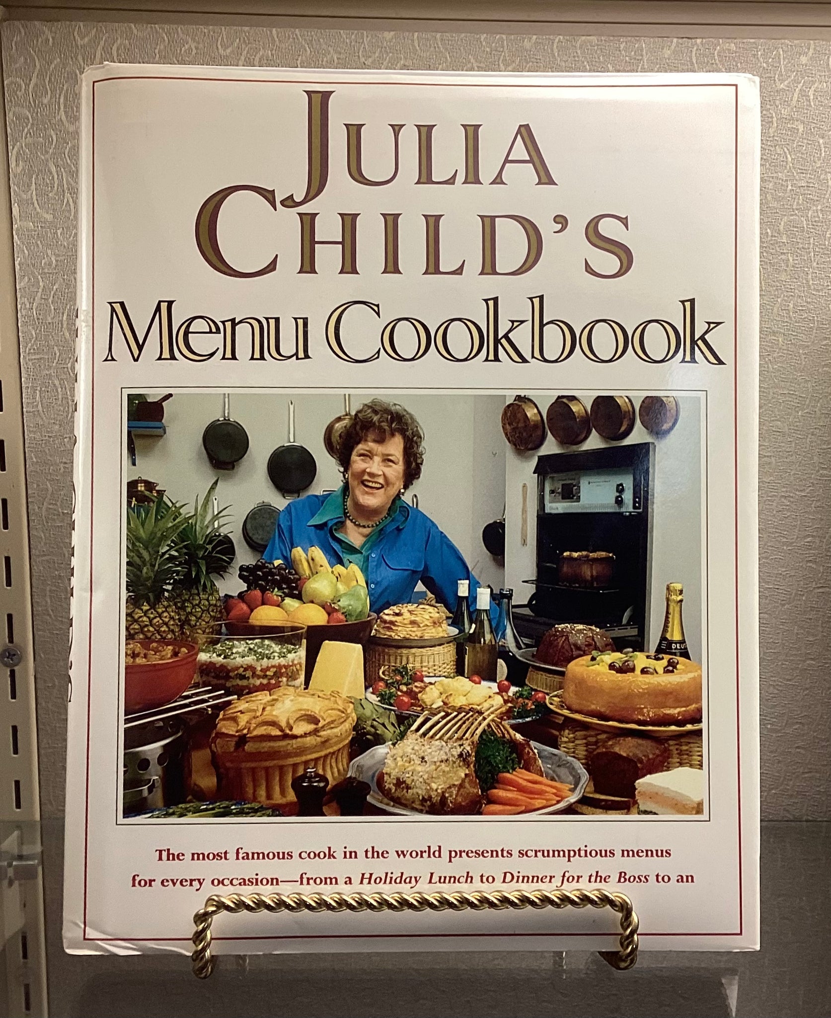 Julia Child 1991 Menu Cook Book 1st Edition Signed