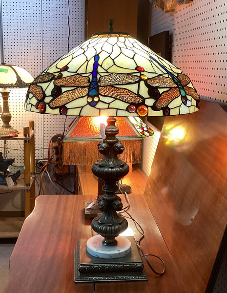 Dragonfly Stained Glass Tiffany Style Table Lamp