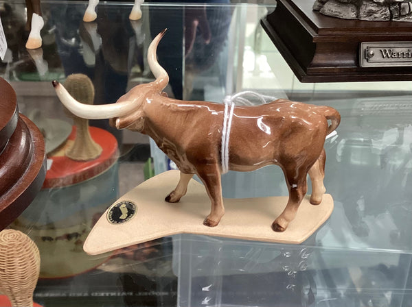 Hagen Renaker Mini Longhorn Steer Ceramic Figurine