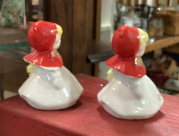 Little Red Riding Hood Vintage Salt and Pepper Set