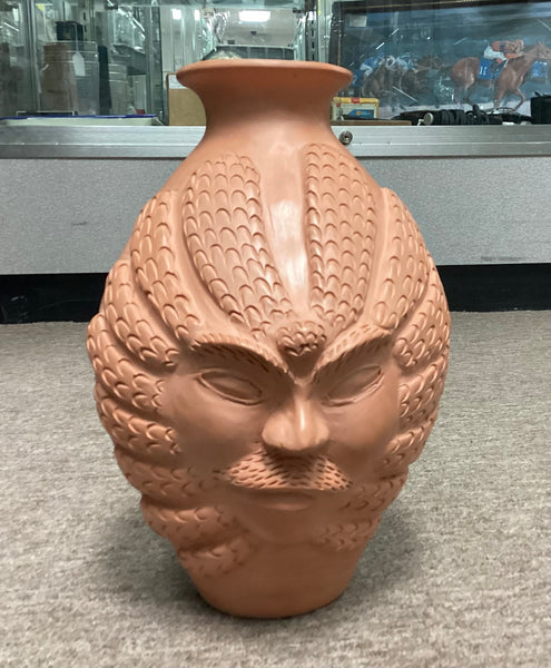 Yvo Samgushak Opposing Shamans Earthenware Pottery Vessel