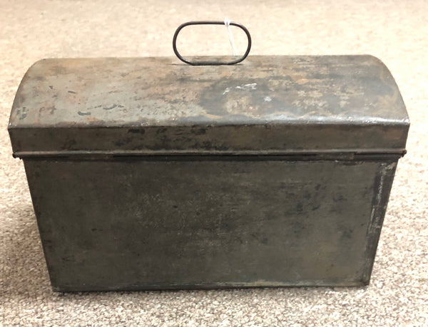 Antique Tole Painted Metal Document Box w/ Original Paint