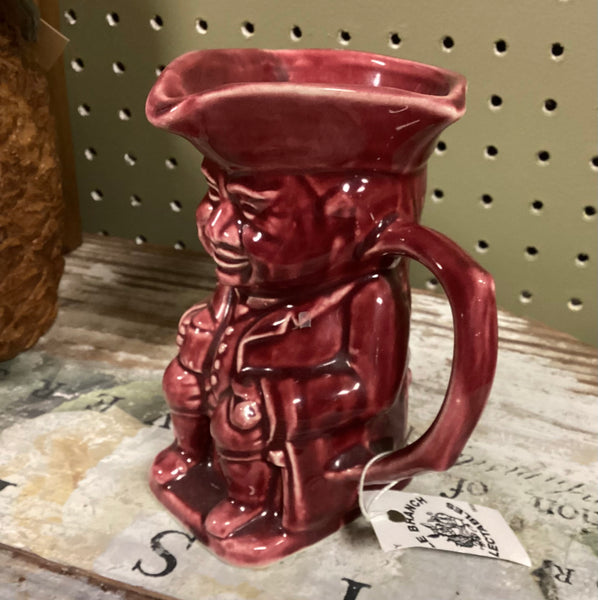 Shawnee Pottery Maroon Glazed Toby Jug