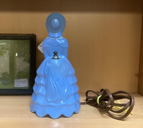 Blue Glass Southern Belle Boudoir Lamp