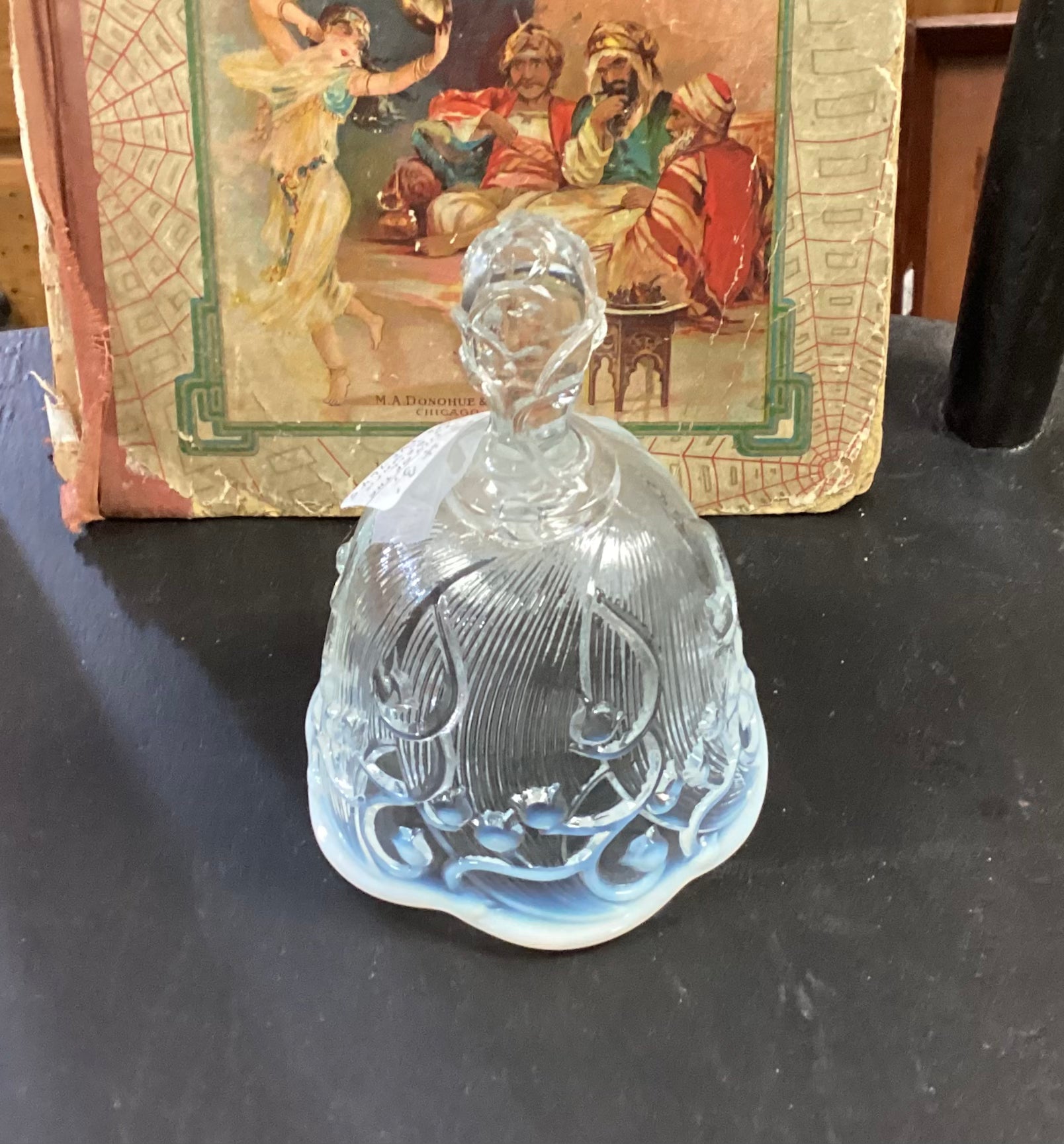 Fenton Clear Opalescent Lily of the Valley Glass Bell