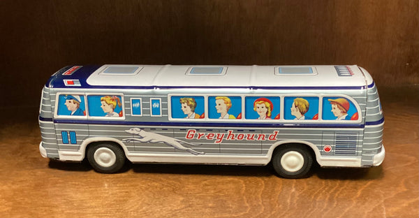 Vintage Dario-Rosko Tin Litho Toy Greyhound Bus w/Original Box