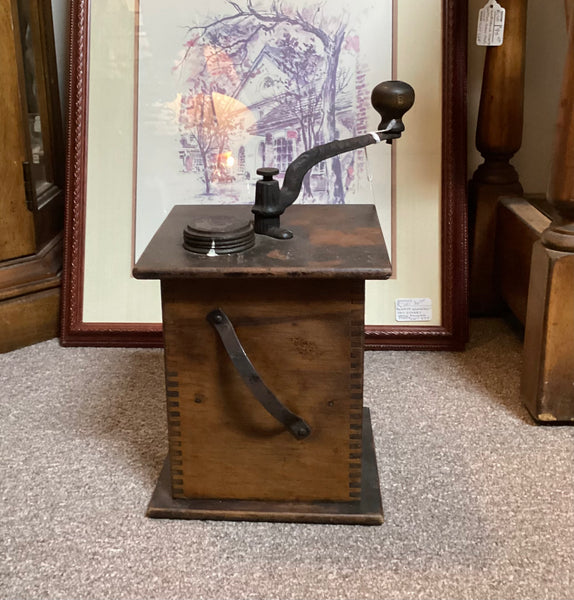 Vintage wood coffee sales grinder