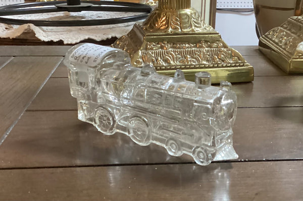 Railroad Train Glass Candy Container