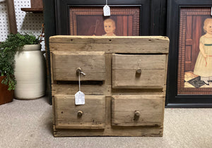 Primitive 4 Drawer Apothecary Cabinet