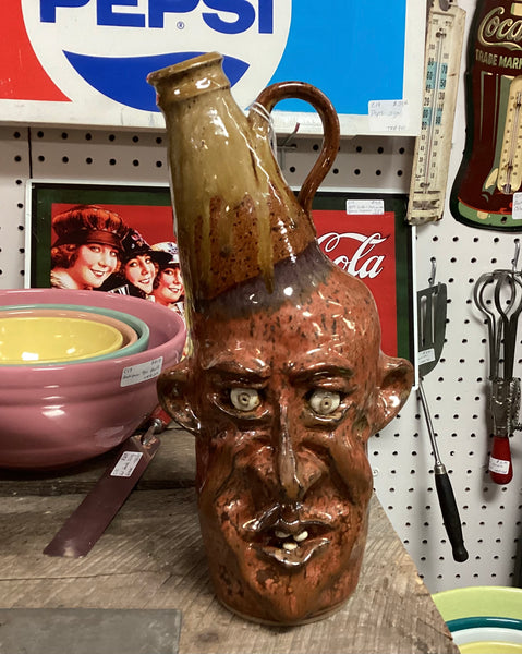 Pottery Face Jug by Tim Whitten