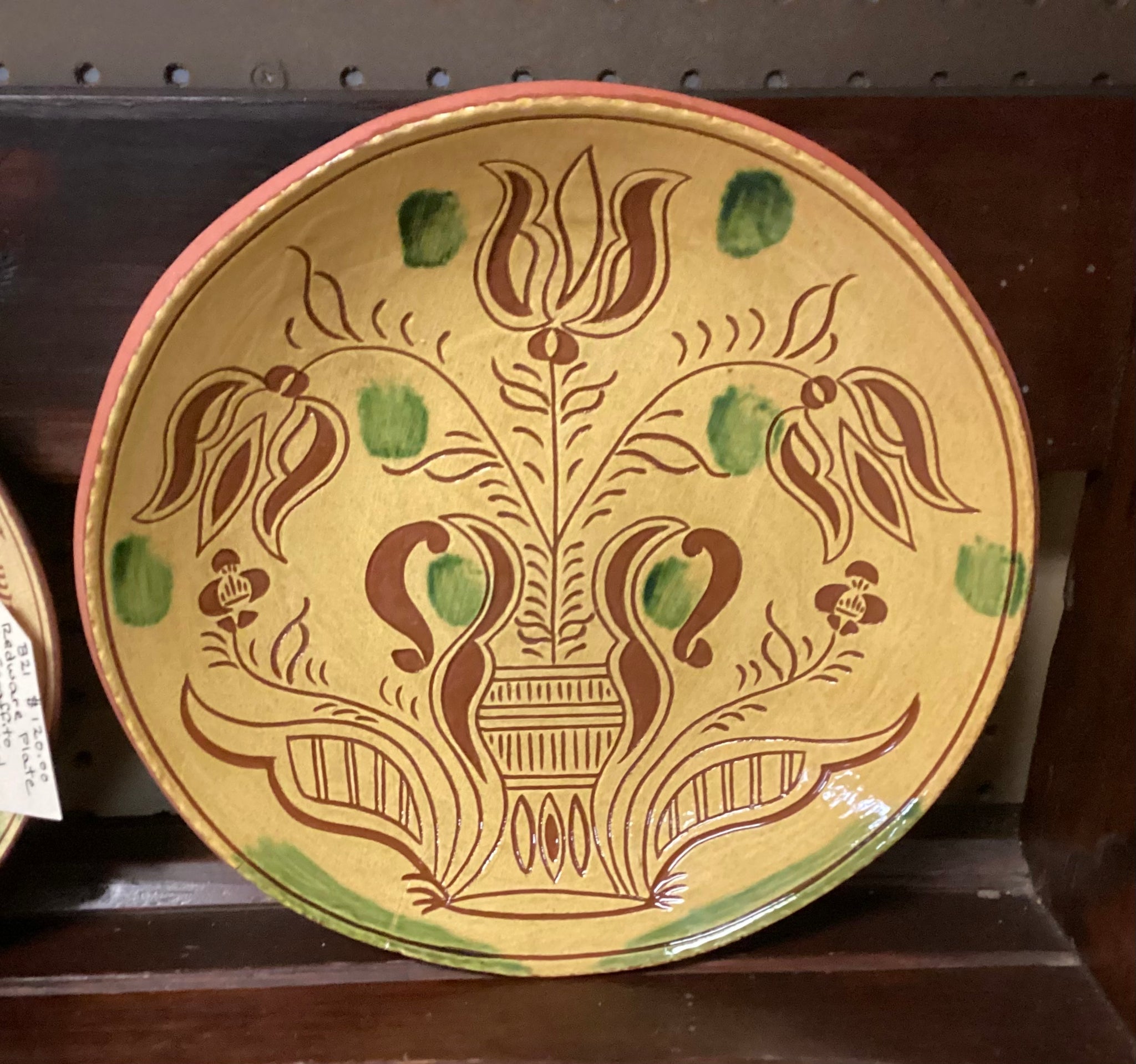 Breininger Pottery Redware Plate