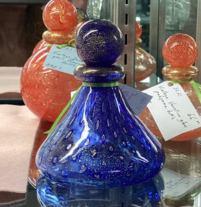 Venetian Blown Glass Perfume Bottle w/ Stopper