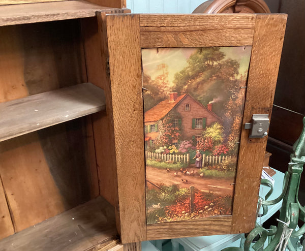 Antique Oak Medicine Cabinet