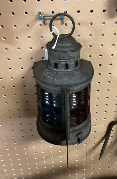 Antique Navigational Light w/ Kerosene Oil Lamp