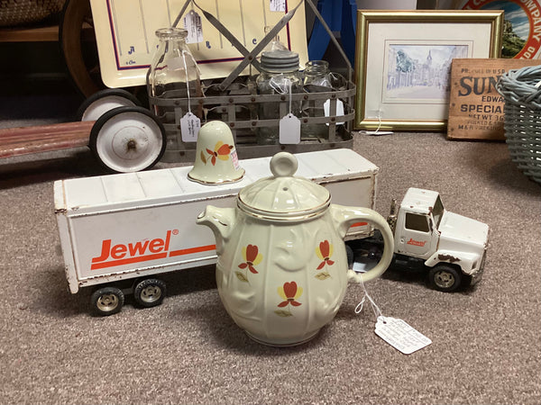 Vintage Structo Metal Jewel Company Toy Semi Truck and Trailer
