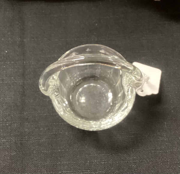 Small Vintage Clear Glass Basket