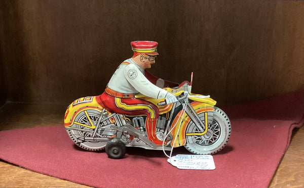 Marx Tin Litho Wind-Up Rookie Motorcycle Cop