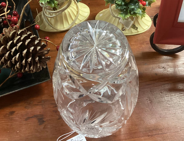 Czech Bohemia 24% Lead Crystal Pinwheel Vase