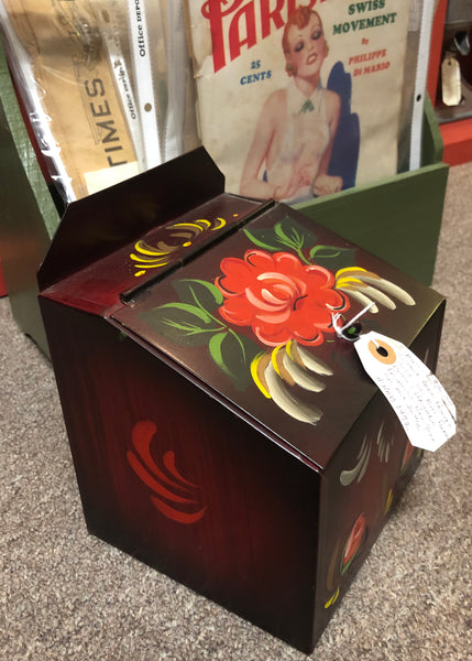 Nashco Products Hand Painted Metal Storage Box
