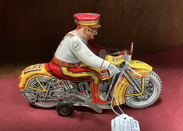 Marx Tin Litho Wind-Up Rookie Motorcycle Cop