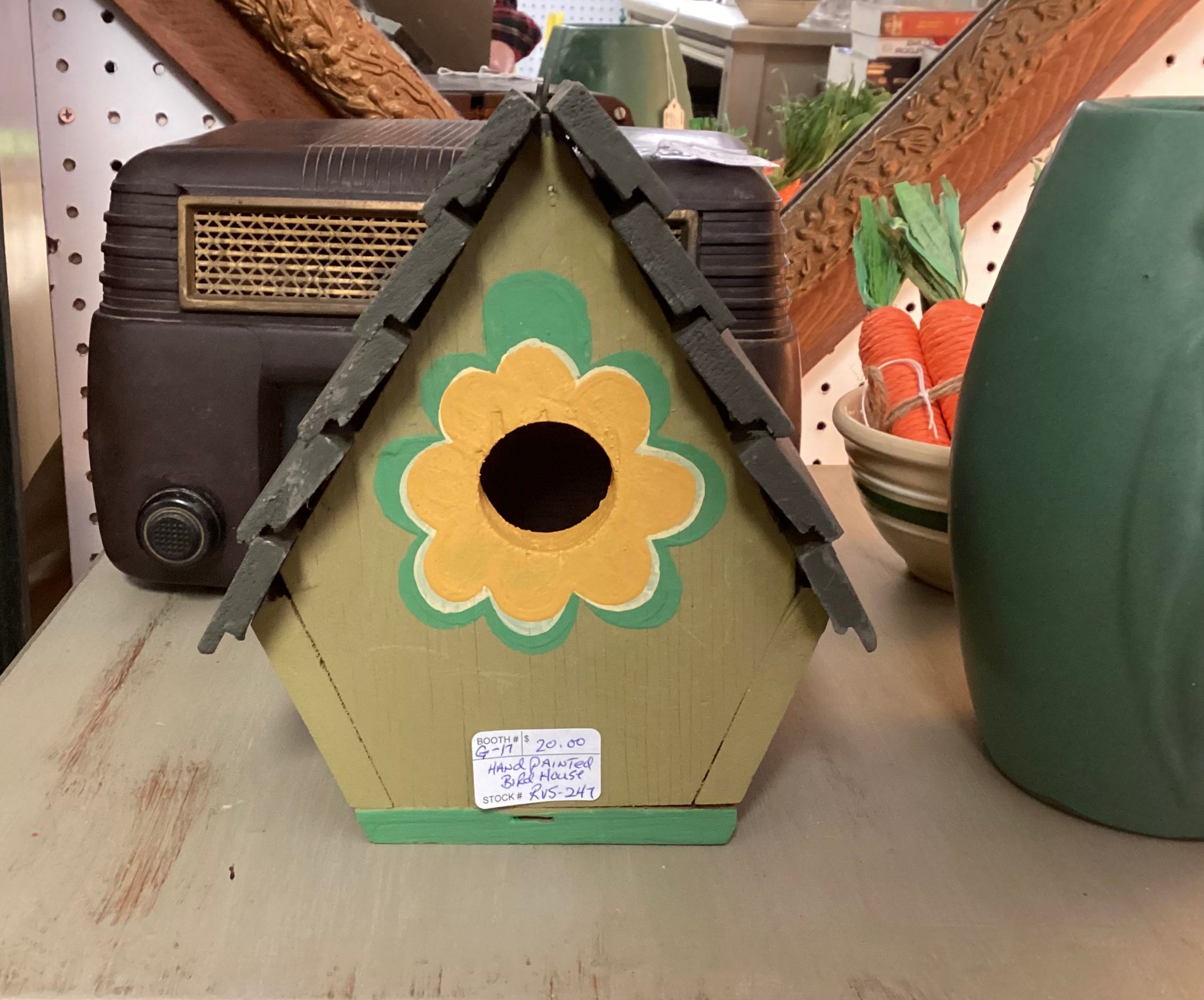 Hand Painted Wooden Bird House