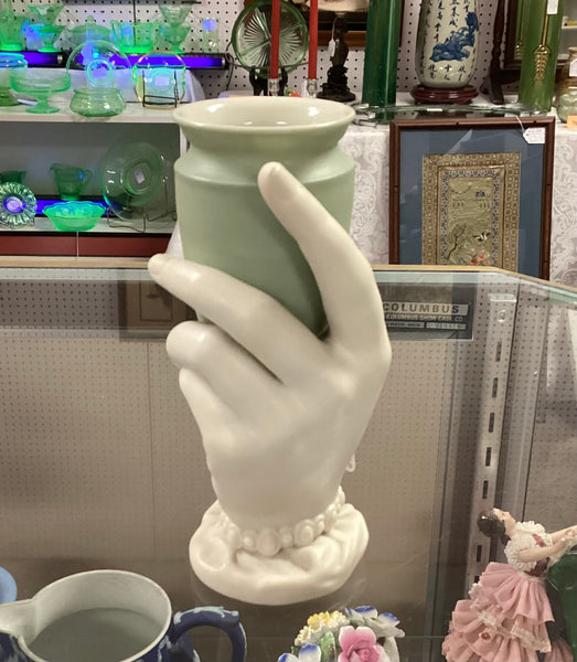 Parian Porcelain Victorian Hand Vase